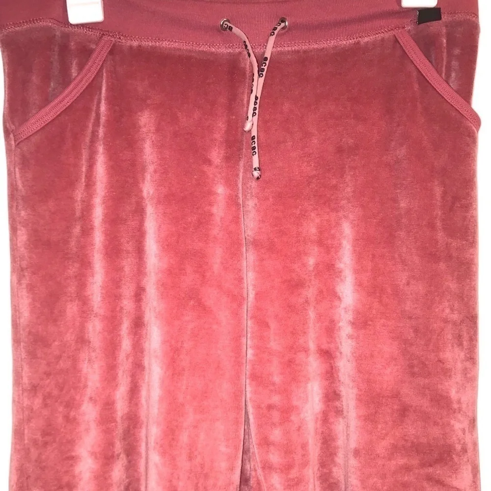 Vintage BCBG Velour Wide Leg Boot Cut Track Pant Small